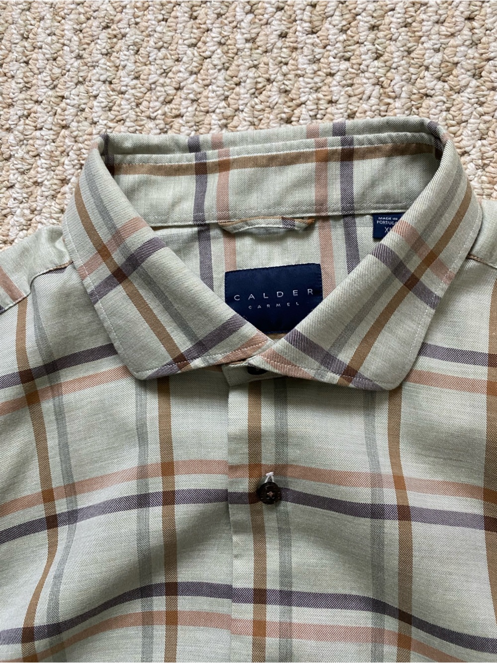 CALDER CARMEL | 100% Cotton Button Down Plaid Shirt Size XL - Picture 8 of 15